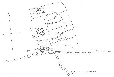 Plan of the site of the "Heaven Walls" at Litlington, near Royston, Cambridgeshire (reprinted from "Arch&aelig;ologia").