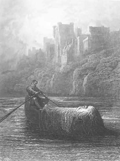 The Body of Elaine on Its Way to King Arthur's Palace