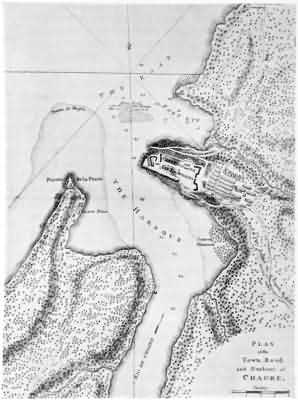 CHAGRES PLAN of the Town, Road, and Harbour of CHAGRE.