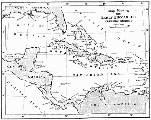 Map Shewing the EARLY BUCCANEER CRUISING GROUND Map Shewing the EARLY BUCCANEER CRUISING GROUND