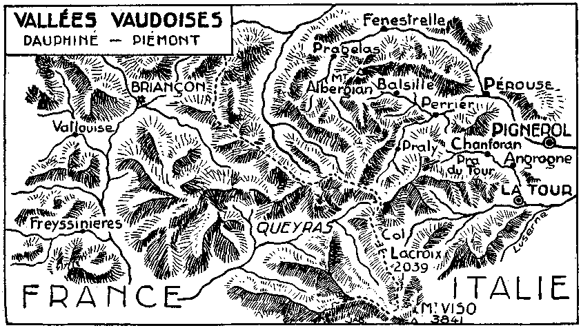 Carte des Vall�es Vaudoises