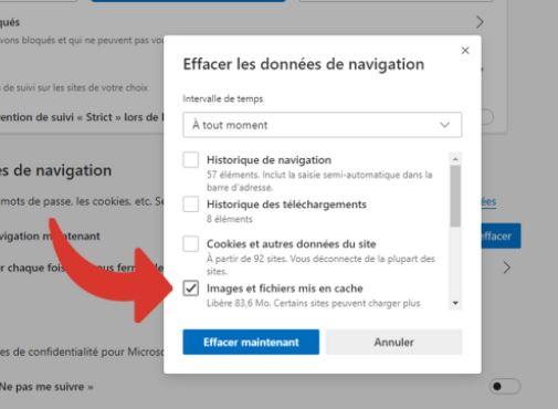 Choisir les éléments à effacer