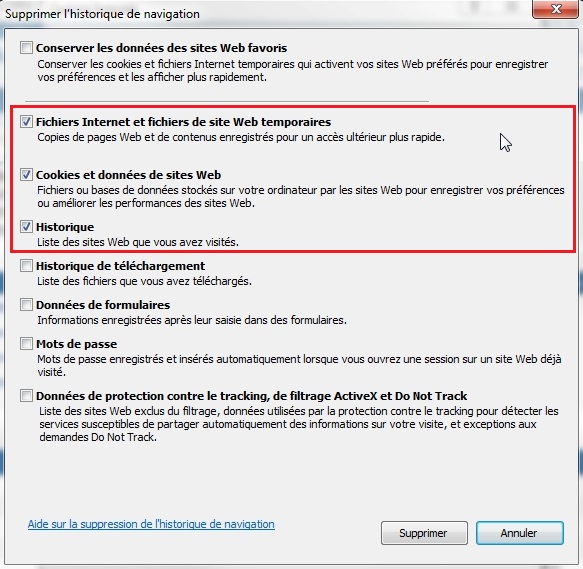 Fichiers Internet temporaires